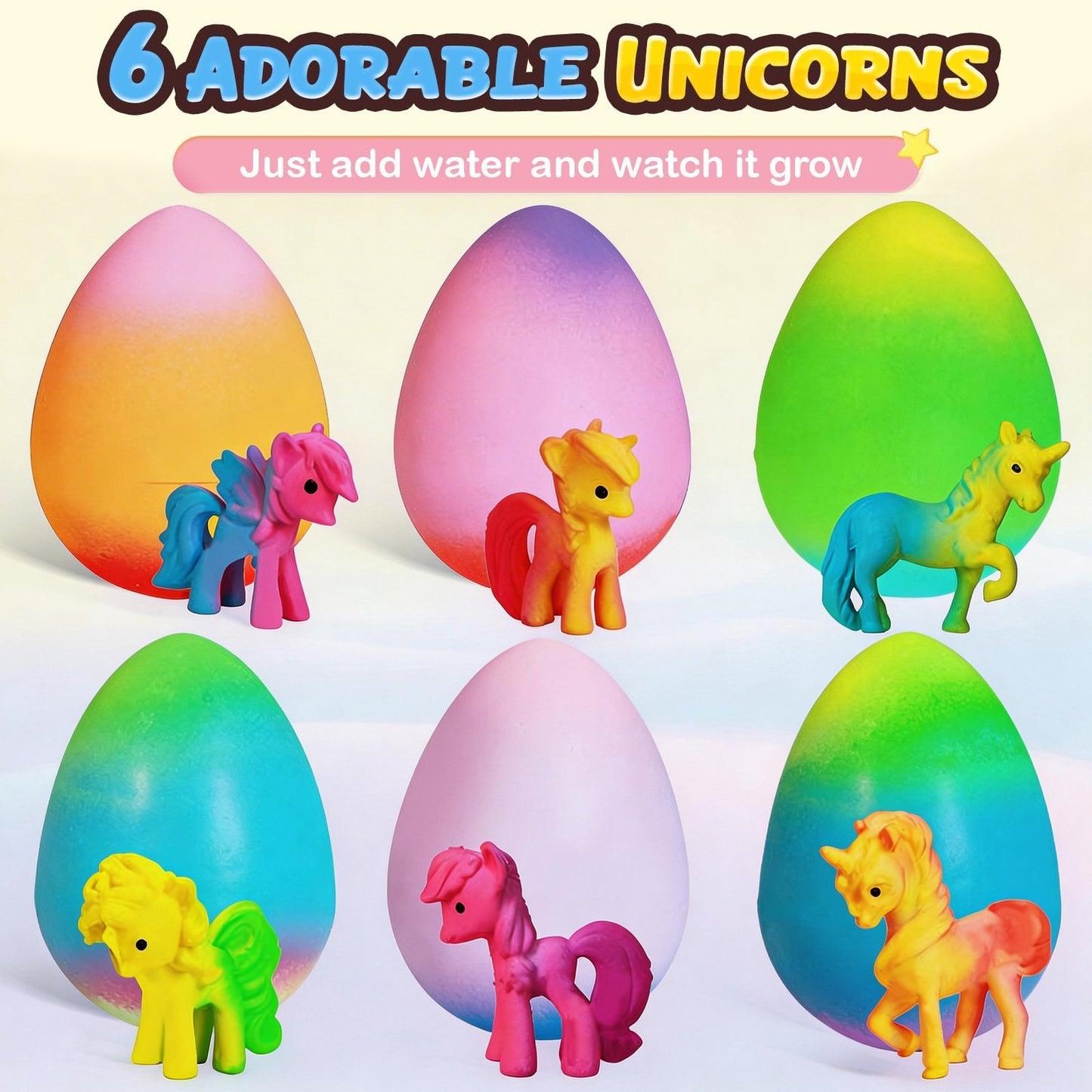 🔥Easter Hot Sale🦄 Magical Hatching Unicorn Eggs (6-Packs)