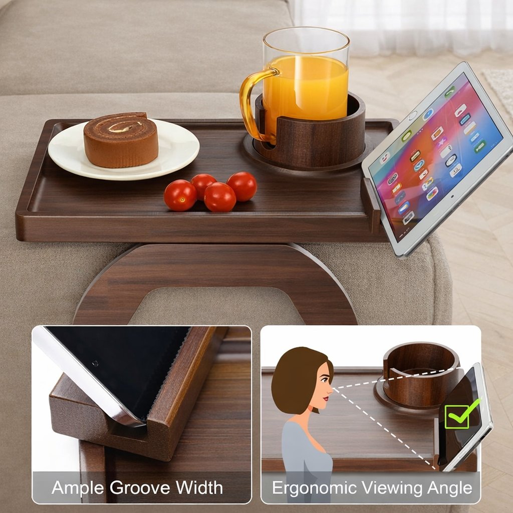 🛋️ 4-in-1 Couch Arm Table