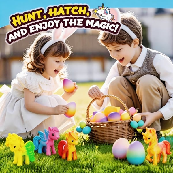 🔥Easter Hot Sale🦄 Magical Hatching Unicorn Eggs (6-Packs)