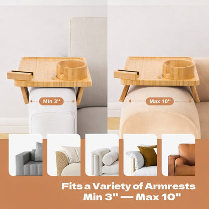 🛋️ 4-in-1 Couch Arm Table