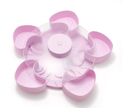 🍽️ Rotating 5-Compartment Snack Tray