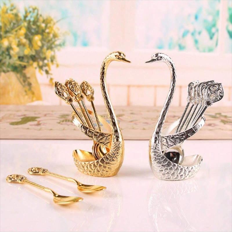 ✨🔥Hot Sale 49% OFF🎁Creative swan design coffee stirring spoon set (6 spoons)✈️Buy more save more🔥