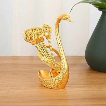 ✨🔥Hot Sale 49% OFF🎁Creative swan design coffee stirring spoon set (6 spoons)✈️Buy more save more🔥