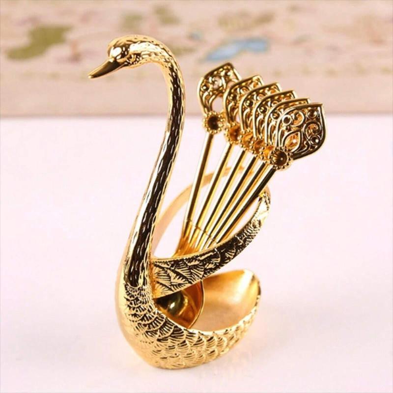 ✨🔥Hot Sale 49% OFF🎁Creative swan design coffee stirring spoon set (6 spoons)✈️Buy more save more🔥