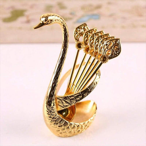 ✨🔥Hot Sale 49% OFF🎁Creative swan design coffee stirring spoon set (6 spoons)✈️Buy more save more🔥