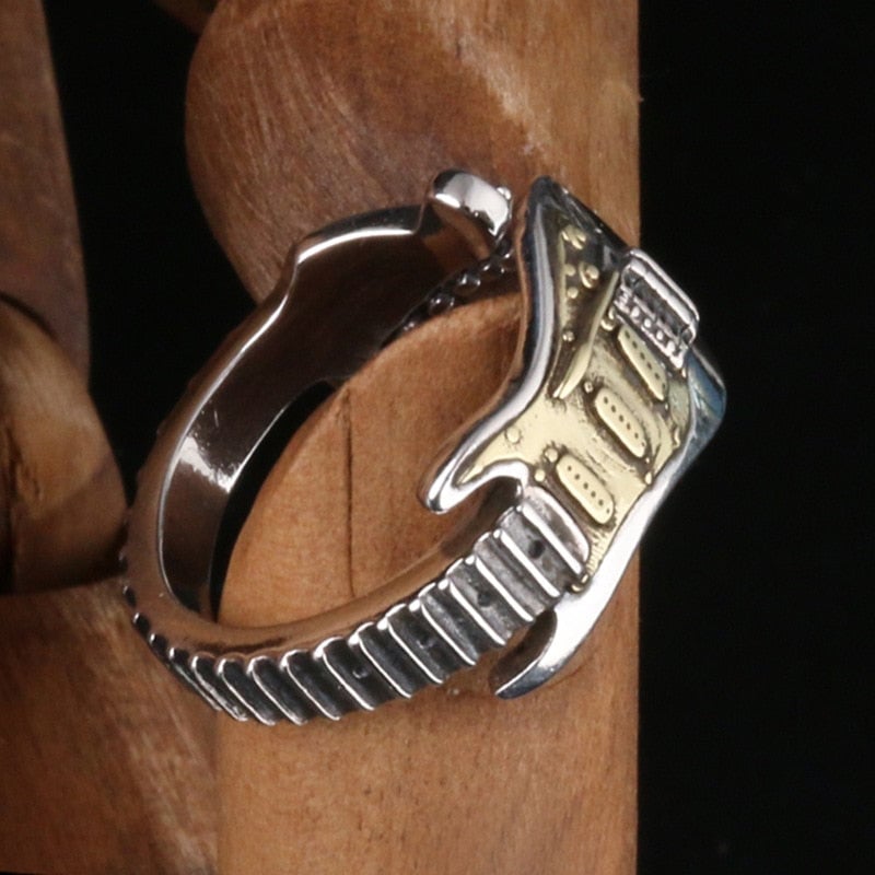 🎸 Handmade Electric Guitar Statement Ring