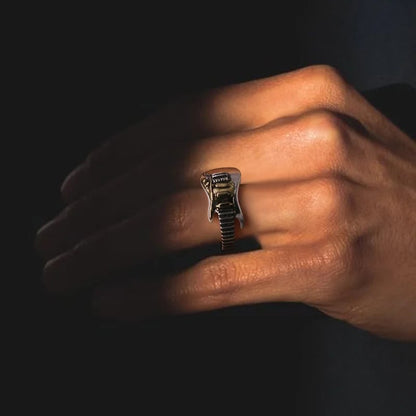 🎸 Handmade Electric Guitar Statement Ring