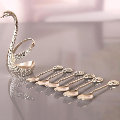 ✨🔥Hot Sale 49% OFF🎁Creative swan design coffee stirring spoon set (6 spoons)✈️Buy more save more🔥